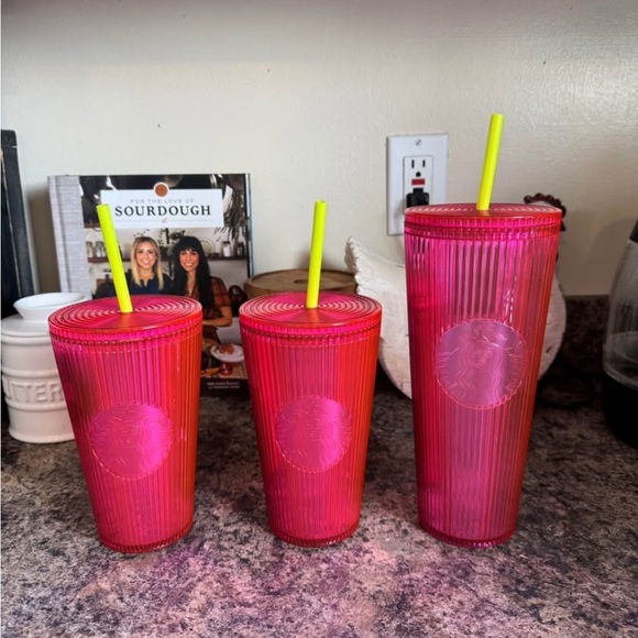 Starbucks Iridescent Magenta Bling Cold Cups - Picture 1 of 4